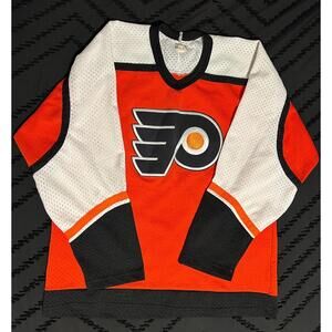 Vintage NHL Philadelphia Flyers CCM 90’s Retro Maska Hockey Jersey Size Large